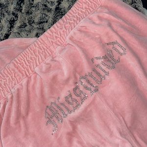 Miss Guided pink velvet jogger set